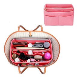 Cosmetische tassen kassen avond met rits make -up organisator Insert voor handtas reis draagbare vilt innerlijke portemonnee past in snelle 221009