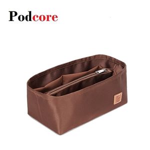 Cosmetische tassen etuis mode satijnen inzettas voor handtas 26 30 34 portemonnee organizer tote shaper perfecte accessoires uw 230923