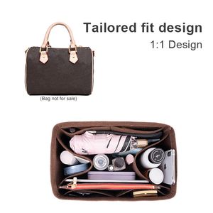 Cosmetische tassen kisten voor snelle 25 30 35 vilt insert vrouwen organisator handtas voering met iPad pouch cosmetica make -up binnen 230331