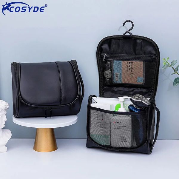 Sacs à cosmétiques Cas Sac de toilette suspendu Hommes Organisateur de lavage de voyage Kit de cosmétiques pour femmes Pochette de maquillage Sacs de douche à crochet étanche de haute qualité 231006