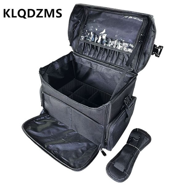 Bolsas de cosméticos Estuches KLQDZMS Ladies Oxford Trolley con caja de maquillaje Herramientas de belleza de gran capacidad Ruedas Equipaje rodante 230919