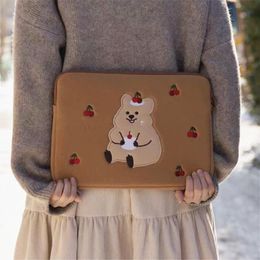Cosmetische tassen kisten Koreaanse hulszak voor iPad 11 13 inch tablet case ins cherry koala pro 9.7 10.8 Beschermende deksel loptop bagcosmetica