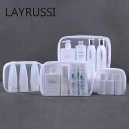 Cosmetische tassen kisten layrussi helder voor vrouwen reizen make -uptas mode waterdichte mannen organisator toilethalesspoelcase 230520