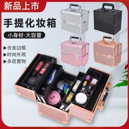 Boîte de rangement multifonctionnelle pour broderie et maquillage des ongles, boîte de maquillage pratique à trois couches, grande capacité, portable 230824