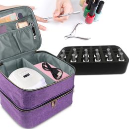 Cosmetische tassen kisten nagellak draagtas met 30 flessen nagelorganisator voor nagellakgelnagellak 230422