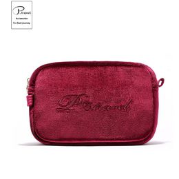 Cases Cosmetic Bags P. Travel Korean INS broderie Velvet Lazy Sac de grande capacité Le stockage portable peut être personnalisé
