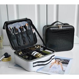 Sacs à cosmétiques cas motif sac cloison multi fonctionnel Portable voyage stockage étui de maquillage 231208