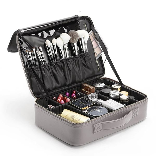 Trousse de maquillage professionnelle pour femmes grande capacité avec miroir boîte à cosmétiques maquillage organisateur de rangement de voyage sac de beauté 231115