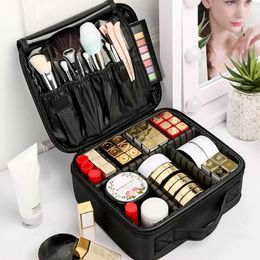 Sacs à cosmétiques Cas Sac cosmétique portable professionnel Trousse de maquillage de haute qualité petite boîte de rangement étanche de voyage simple 231208