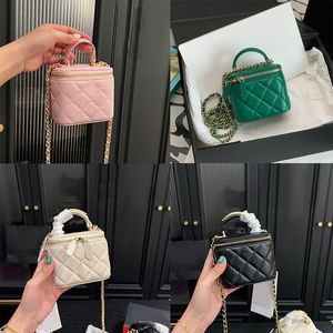 cosmetische tassen koffers schouder mini cosmetische draagtas roze make-up tas kwaliteit toiletartikelen zakje opslag handtas luxe ketting schouderband crossbody portemonnee portemonnee