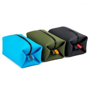 Cosmetische zakken kisten siliconenzak wassen waterdicht snel drogen multifunctionele reismake -up opslag draagbare ultralicht toiletiekbag1