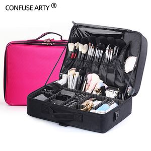 Cosmetische tassen Cases Super Large 45x33x16CM Professionele Make-up Tas Bruiloft Case Capaciteit Reiskoffer Voor Make-up Organizer Box 230725