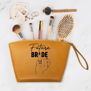 Bolsas de cosméticos Estuches Team Bride Bag Future PU Cuero Organizador de viaje impermeable para mujeres Adolescentes Niñas Evjf Maquillaje 230828