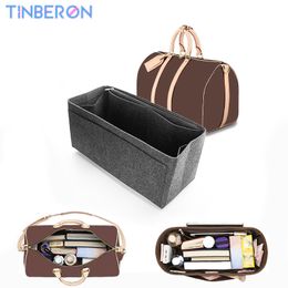 Sacs à cosmétiques Étuis TINBERON Insert Organisateur Grande capacité Voyage Doublure spéciale Tissu en feutre Type de tirage latéral doublé Maquillage 230517