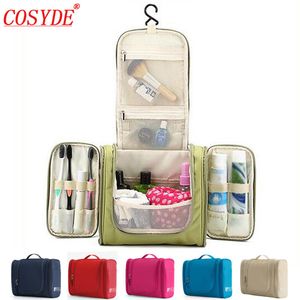 Cosmetische tassen kisten waterdichte nylon reisorganisator tas unisex dames cosmetische tas hangende reismake -uptassen wassen toilettaspakketten opbergtassen 230210