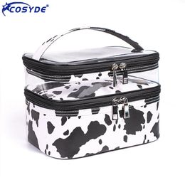 Cosmetic Bags Cases Sac cosmétique en PVC pour femmes sacs d'organisateur de voyage transparents sac de maquillage transparent étuis de rangement féminins imperméables sacs pour femmes 230225