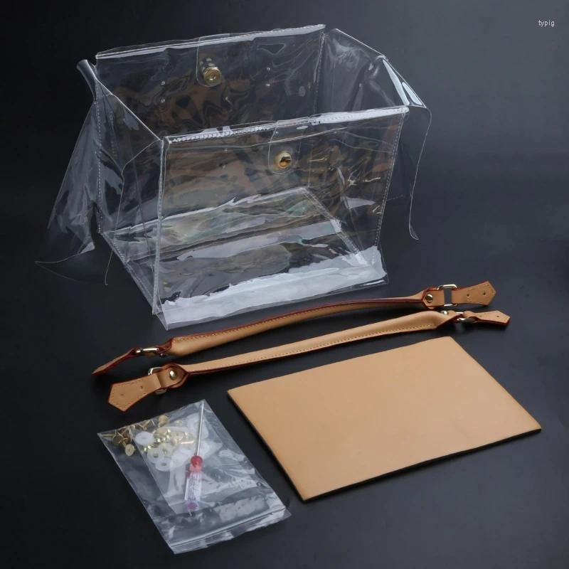 Cosmetic Bags Clear PVC DIY Tote Bag Handbag Making Handmade Gift Craft Accessories Tool Set Birthday Holiday