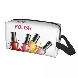 Cosmetische tassen kleurrijke nagellop splatter make -uptas voor vrouwelijke reisorganisator Kawaii Manicure Manicurist opslag toilo