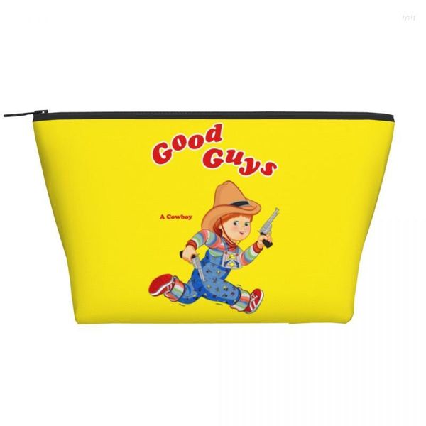 Bolsas de cosméticos personalizadas Good Guys Cowboy, bolsa de viaje para mujeres, juego de niños, artículos de tocador Chucky, organizador de maquillaje, Kit Dopp de almacenamiento de belleza para mujer