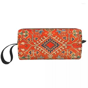 Sacs à cosmétiques personnalisés Karadaja Antique tapis persan sac de voyage pour femmes Kilim maquillage organisateur de toilette dames beauté stockage Dopp Kit
