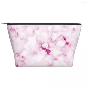 Cosmetische tassen op maat roze marmeren reistas dames luxe textuur make-up toilettas organisator dame schoonheid opslag Dopp Kit
