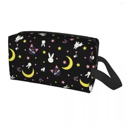 Bolsas cosméticas Sailors personalizados Patrón de luna Bag Bag Women MAQUILOR MAQUILOR Lady Beauty Storage Kit Dopp Box
