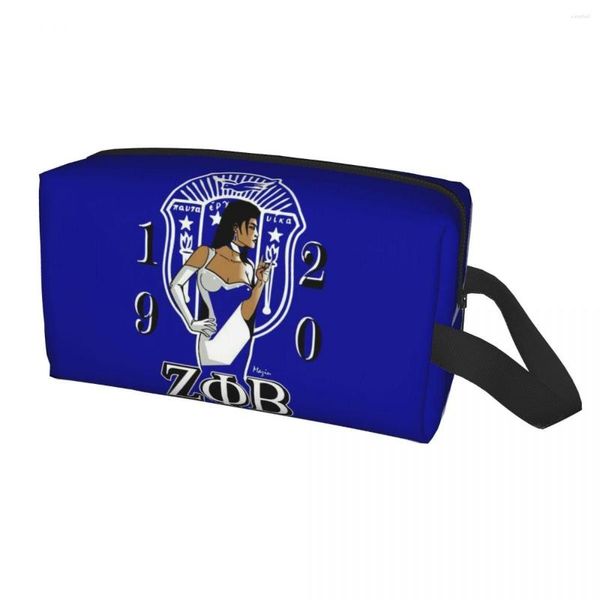 Sacs à cosmétiques personnalisés Zeta Phi Beta ZOB trousse de toilette femmes lettre grecque 1920 organisateur de maquillage dame beauté stockage Dopp Kit étui