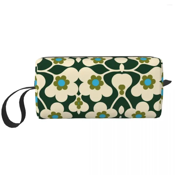 Bolsas de cosméticos con diseño de flores de Orla Kiely, neceser de viaje para mujer, organizador de maquillaje, almacenamiento de belleza, estuche Dopp, caja de regalos