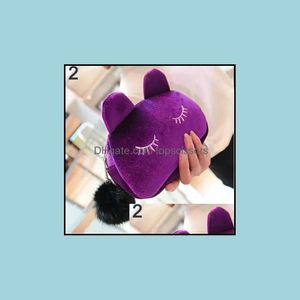Cosmetische tassen schattige draagbare cartoon kat munten opslagcase reismake -up flanel zak cosmetische tas Korean en Japan -stijl drop deliv dhvi11
