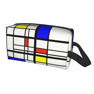 Sacs à cosmétiques De Stijl Piet Mondrian, sac pour femmes, mode grande capacité, Art moderne, étui De maquillage, rangement De beauté, toilette