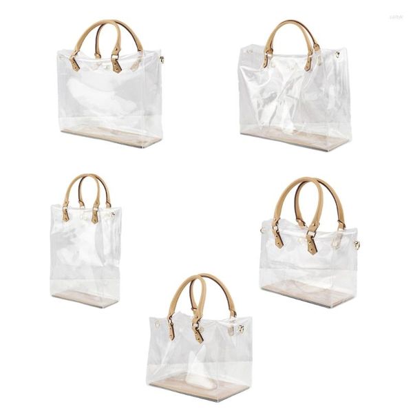 Bolsas de cosméticos para mujer y niña, conjunto de herramientas para manualidades de PVC transparente, bolso hecho a mano, accesorios de regalo