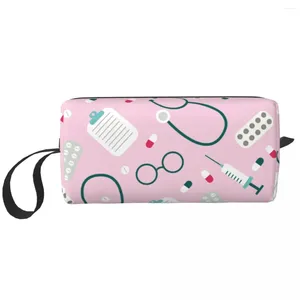 Cosmetische tassen Artsen Verpleging Make-up Tas Etui Rits Reistoilettas Kleine opbergruimte Heren Dames