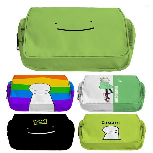 Bolsas de cosméticos Dream Merch, estuche para lápices, portalápices con sonrisa, bolsa organizadora Smp, suministros de papelería para escuela y oficina, regalos para estudiantes