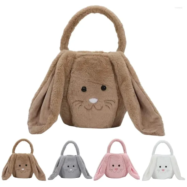 Bolsas de cosméticos Cesta de huevos de Pascua Cubos de felpa Totalizador para niños para dulces