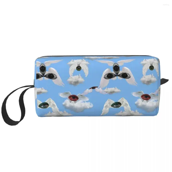 Sacs à cosmétiques Etheyeral Bizarre Maquillage Horreur Dessin Animé Oeil Hommes Sac Tendance Voyage Organisateur Cas