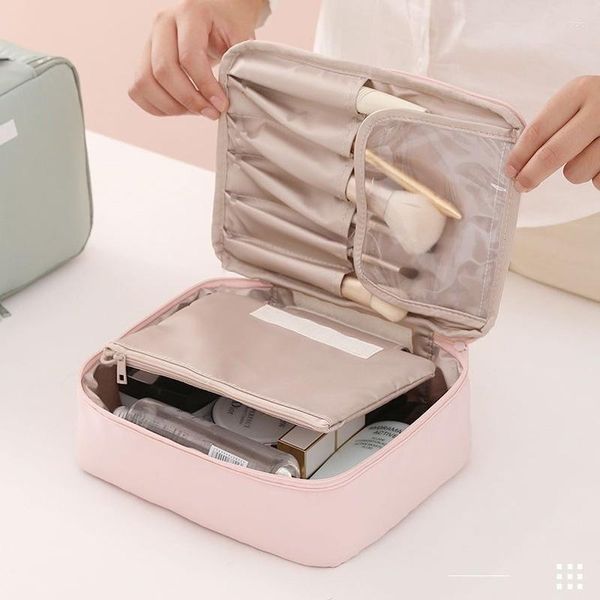 Sacs à cosmétiques mode sac de grande capacité stockage femme voyage toilette Portable tissu trousse de maquillage