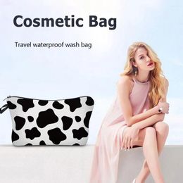 Cosmetische tassen Fashion toilettas tas multifunctionele koeienprint reizen opslagzakje Zipper organisator voor vakantiecampingfeestje