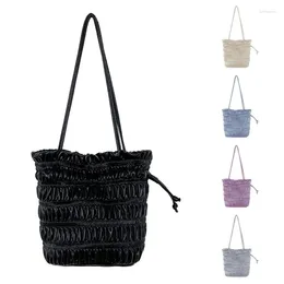 Bolsas cosméticas Fashion Winter Casual Drawstring Bags para mujeres en axilas de hombro