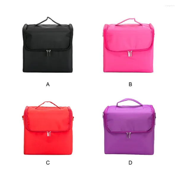 Bolsas de cosméticos Kit de bordado de uñas de moda y de alta gama Bolsa de almacenamiento multicapa simple