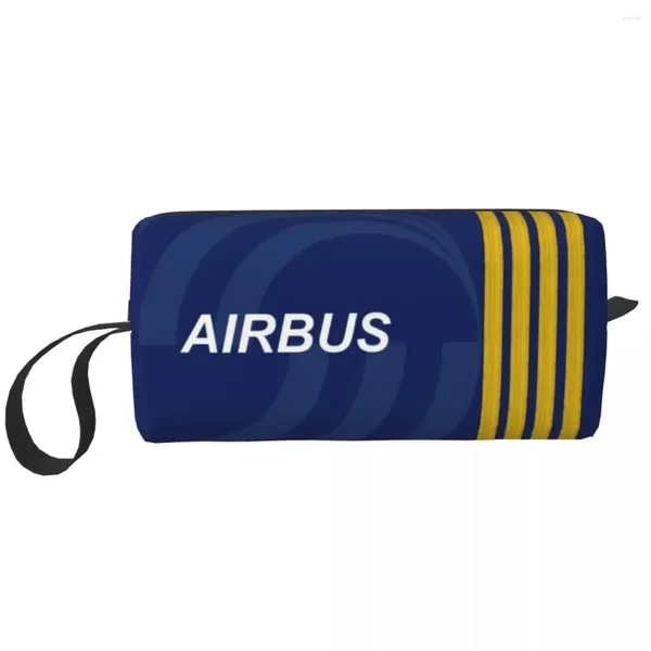 Bolsas cosméticas Bolsa de maquillaje de piloto de combate para mujeres Organizador de viajes de aviación Aviación Almacenamiento de aseo del kit Dopp Caja de caja