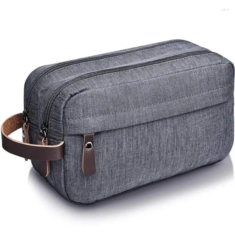 Cosmetic Bags Foldable Hanging Men's Travel Large Capacity Promotional Toiletries Storage Bag Oxford Cloth Waterproof Makeup Double Layer