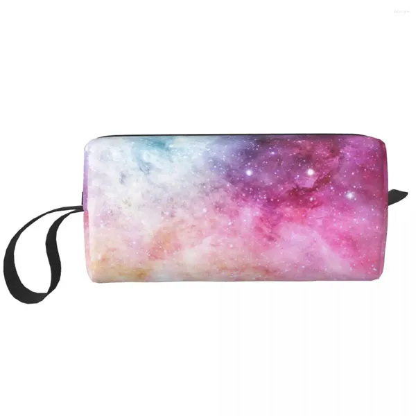 Bolsas cosméticas Galaxy Nebula Case de maquillaje portátil para campamento de viajes Bolsa de joyería de aseo