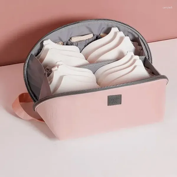 Sacs à cosmétiques, sac de rangement de haute beauté, sous-vêtements soutien-gorge de voyage, sac à main en coton lavable à fermeture éclair, accessoires breloque cerise