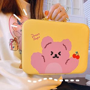 Bolsas de cosméticos Ins Kawaii Pastel Organizador para cosméticos Lindo Caja de almacenamiento de maquillaje de gran capacidad Viaje Portátil Chica Mujeres Bolsas de cosméticos Estuches 231215