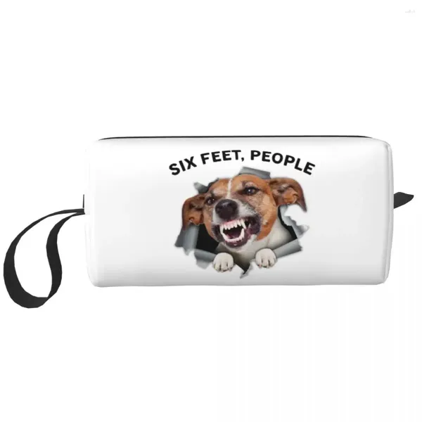 Sacs de cosmétiques Jack Russell Terrier Six pieds Personnes Marif Makup Sac Femmes Organisateur de voyage Mignon de stockage de chien