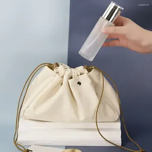 Bolsas de cosméticos estilo japonés coreano, bolsa de herramientas de belleza, neceser de viaje, artículos de tocador con cordón, paquete Simple, bolsillo de maquillaje