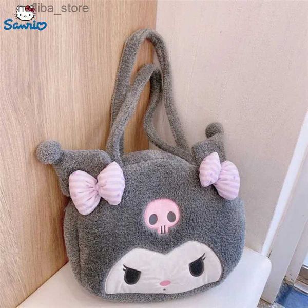 Sacs de cosmétique kawaii anime kuromi ma mélodie sac à épaule toile femme sac tendance féminine sac cosmétique étudiant grand capacité paquet de toile Gift l410