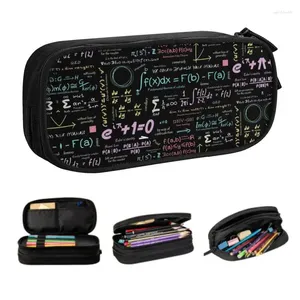 Bolsas cosméticas Kawaii Matemáticas Matemáticas Nerd Lápiz For Girls Boys Custom Physics Science Grandeal para bolígrafo de almacenamiento Papelera de papelería