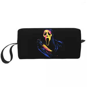 Cosmetische tassen Kawaii De Scream Killer Travel Toiletry Bag voor vrouwen Halloween Ghost Movie Make -up Organizer Beauty Storage Dopp Kit