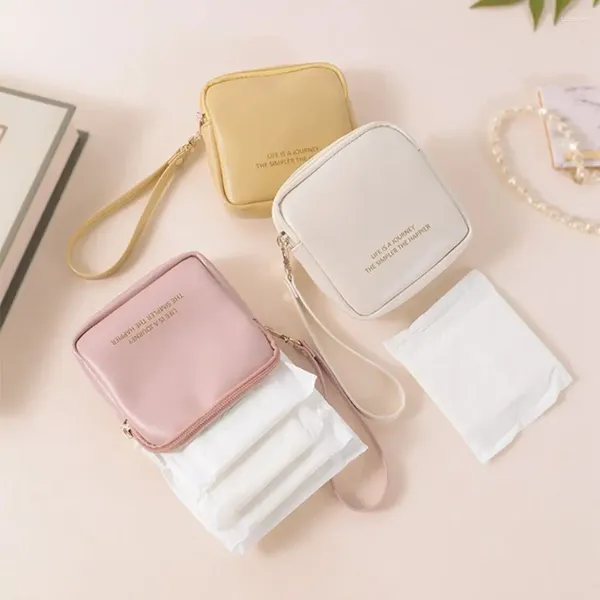 Bolsas de cosméticos Bolsa para llaves Auriculares Soporte para auriculares Monedero Caja de almacenamiento Servilleta sanitaria Bolsa para lápiz labial Cuero de PU